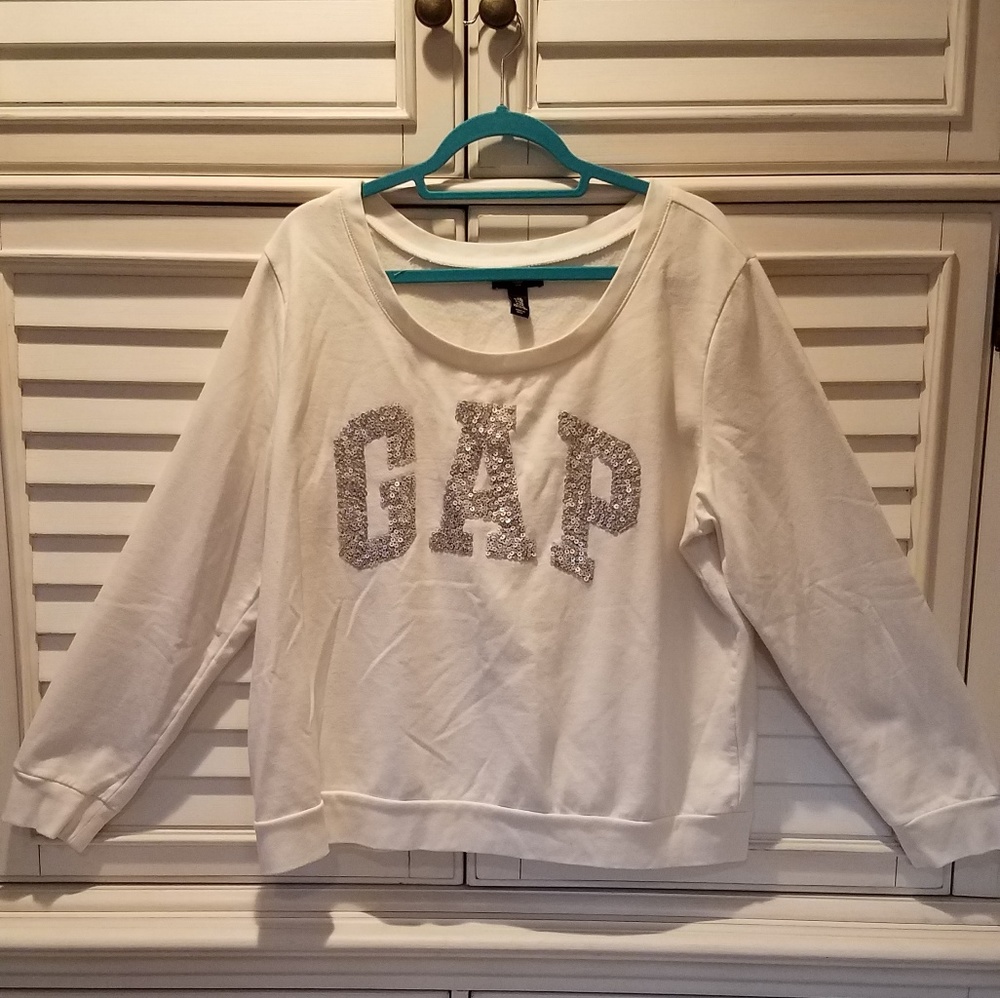 Gap White Sweater Shirt